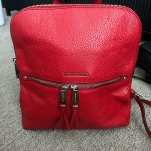 Michael Kors Cherry Red Backpack